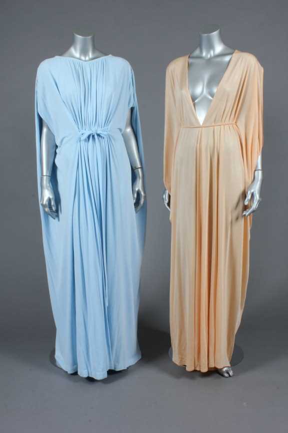 1970s Yuki One Shoulder Draped Cream Jersey Dress