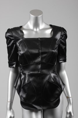 Lot 20 - A Thierry Mugler black satin sculpted bodice,...