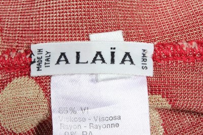 Lot 209 - An Azzedine Alaia butterfly-weave stretch...