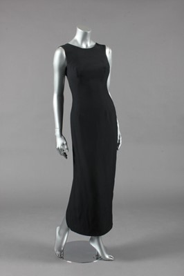 Lot 213 - A Versace Versus black crepe evening gown,...