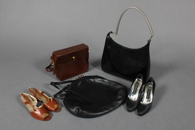 Lot 228 - Handbags and shoes, 1980s-90s, comprising:...