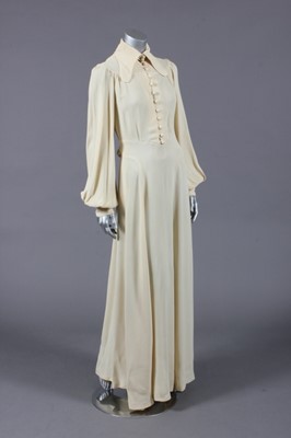 Lot 241 - An Ossie Clark for Radley ivory moss crepe...