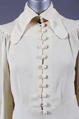 Lot 241 - An Ossie Clark for Radley ivory moss crepe...