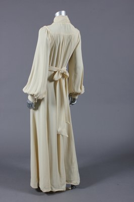 Lot 241 - An Ossie Clark for Radley ivory moss crepe...