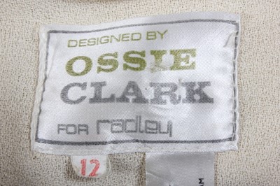 Lot 241 - An Ossie Clark for Radley ivory moss crepe...