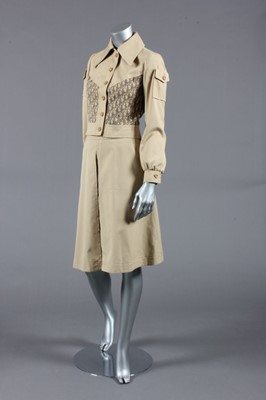 Lot 261 - A Diorling London beige cotton suit, early...