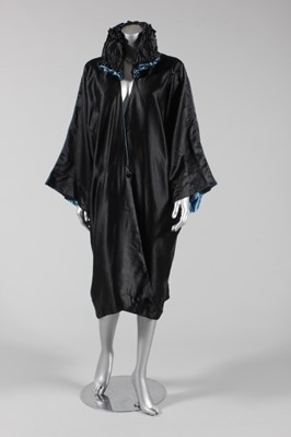 Lot 115 - A Liberty & Co black and blue satin evening...