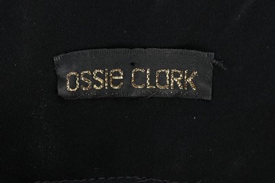 Lot 82 - An Ossie Clark black jersey dress, circa 1980,...