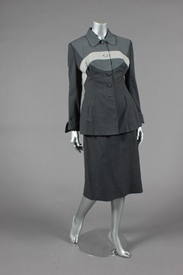 Lot 281 - A Lilli Ann grey wool suit, 1940s, labelled...