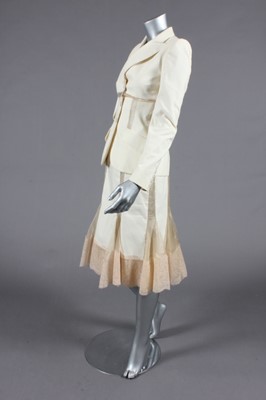 Lot 295 - An Alexander McQueen ivory pique suit,...