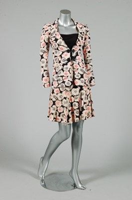 Lot 331 - A Biba printed floral brushed cotton suit,...