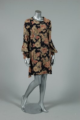 Lot 352 - A Biba printed floral crepe dress, late 1960s,...