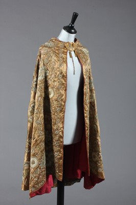 Lot 357 - A lavishly embroidered cape, circa 1900 formed...