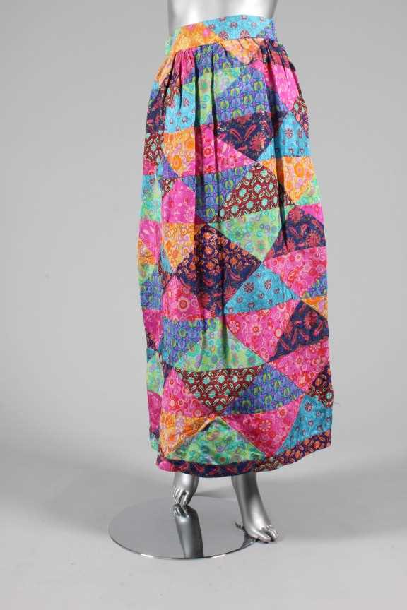 Lot 36 - An Yves Saint Laurent couture patchwork silk...