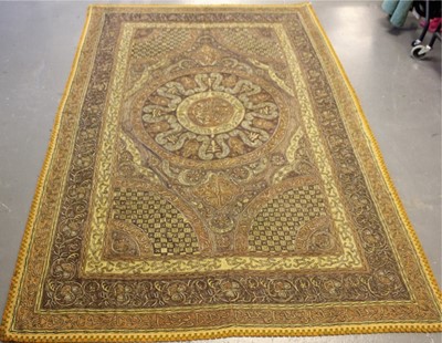 Lot 370 - A large embroidered Turkish coverlet, early...