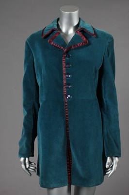 Lot 378 - A Gaylord blue velvet jacket, late 1960s,...