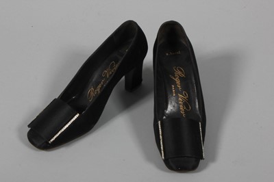 Lot 44 - A pair of Roger Vivier black satin court shoes,...