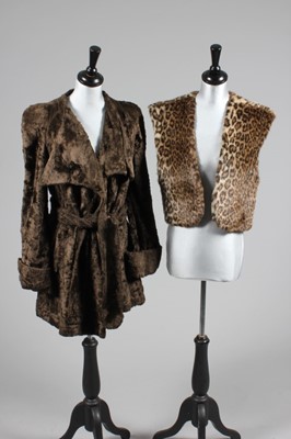 Lot 49 - A Biba 40s-style faux-fur jacket, circa 1973,...