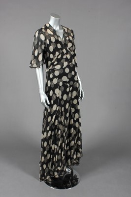 Lot 77 - A Nye Ltd black and white printed chiffon...