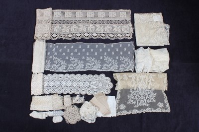 Lot 119 - A general group of family lace, mainly late...