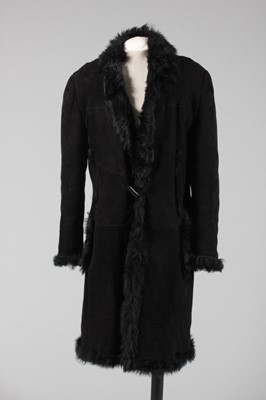 Lot 123 - An Alexander McQueen black shearling man's...