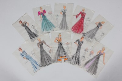 Lot 141 - Dora Sprinzel original sketches for evening...