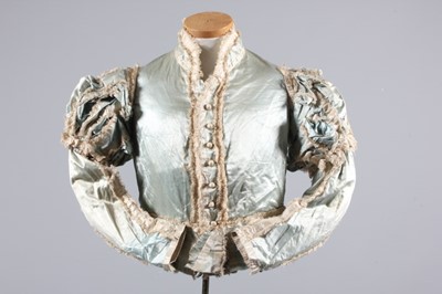 Lot 146 - A pale blue satin court livery doublet,...