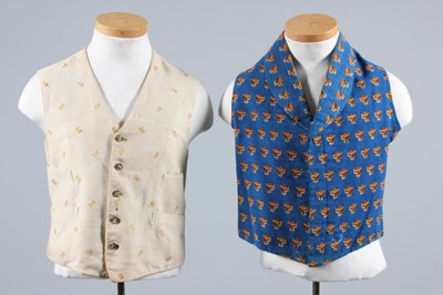 Lot 152 - Four embroidered waistcoats 1850s-1910,...