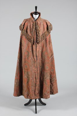 Lot 154 - A cape formed from an 1860s Paisley shawl,...