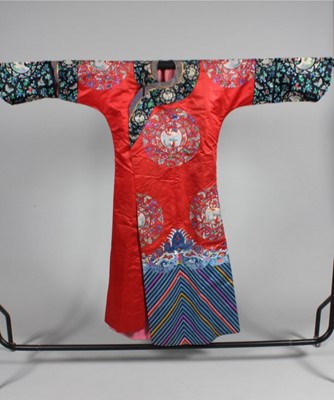 Lot 183 - An embroidered celebration or marriage robe,...