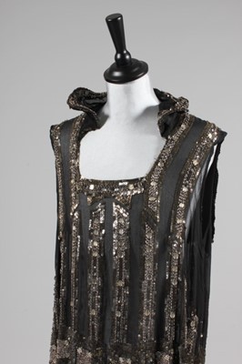 Lot 188 - A sequined and fringed flapper dress, late...