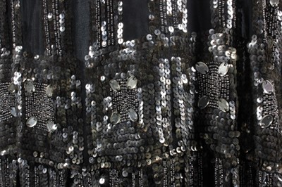 Lot 188 - A sequined and fringed flapper dress, late...