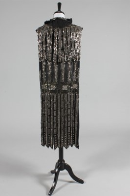 Lot 188 - A sequined and fringed flapper dress, late...