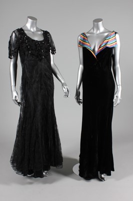 Lot 189 - Evening wear, 1930s-40s, comprising: long...