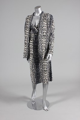 Lot 192 - An Antony Price leopard print knitted angora...