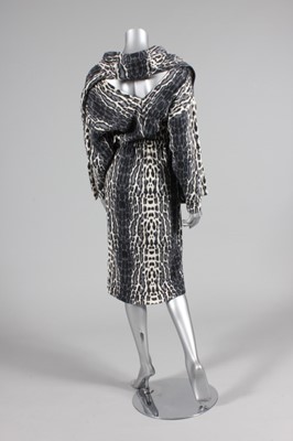 Lot 192 - An Antony Price leopard print knitted angora...