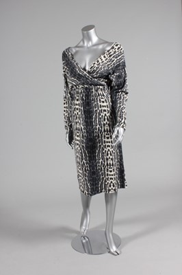 Lot 192 - An Antony Price leopard print knitted angora...