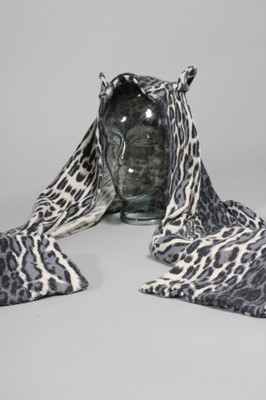 Lot 192 - An Antony Price leopard print knitted angora...