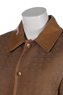 Lot 44 - A Dior quilted jacket with leather collar,...