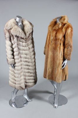 Lot 214 - A silver fox fur coat, late 70s-early 80s,...