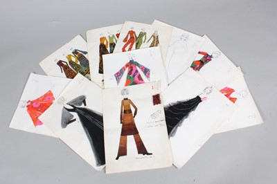 Lot 227 - A group of Frank Usher sketches, early 1970s,...