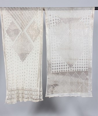 Lot 240 - Two Azute stoles, Egyptian, 1920s, the cream...