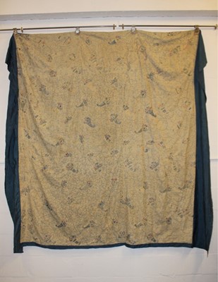 Lot 247 - An embroidered coverlet, English, late 18th...