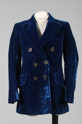 Lot 31 - A Mr Fish royal blue velvet man's jacket,...