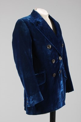 Lot 31 - A Mr Fish royal blue velvet man's jacket,...