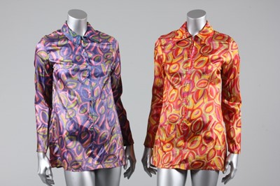 Lot 263 - A group of mainly printed shirts and blouses,...