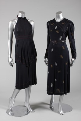 Lot 272 - Two Jean Muir cocktail dresses, 1970s,...