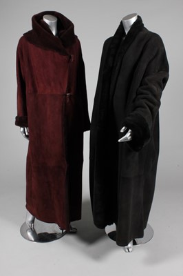 Lot 277 - A Gucci black shearling-effect coat, 1980s,...