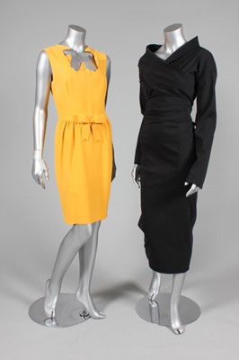 Lot 291 - A Romeo Gigli black stretch wool/lycra dress,...