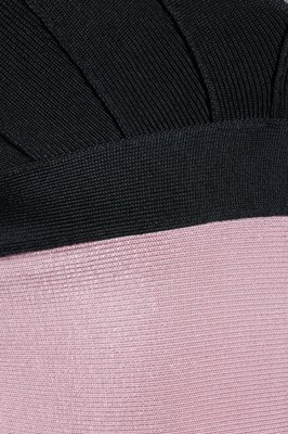 Lot 309 - An Herve Leger pink and black `bandage' dress,...
